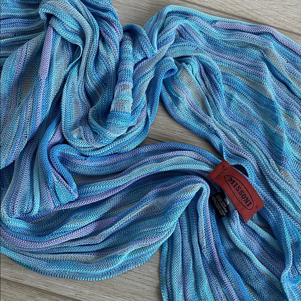 Missoni Vibrant Blue and Lavender Scarf